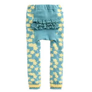 Vaenait Baby Ruffled Leggings  Mint Floral